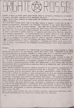 Pubblicate le riproduzioni digitali dei comunicati delle Brigate rosse durante la prigionia di Aldo Moro (16 marzo - 9 maggio 1978)