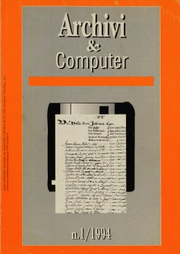 Pubblicazioni di altri editori: &quot;Archivi &amp; Computer&quot;, anno IV, fascicolo 1/1994
