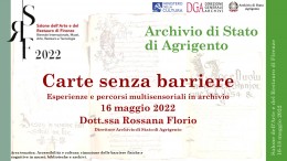 Archivio di Stato di Agrigento, 16 maggio 2022 | Workshop al Salone dell&#039;Arte e del Restauro di Firenze