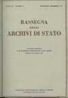 Rassegna degli Archivi di Stato, anno XVI,  n. 3, Roma, 1956