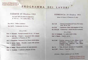 Archivio di Stato di Asti - Sulle tracce del vino - Costituzione Albo Assaggiatori Vino, Programma