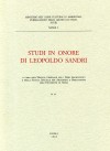 Saggi 1: Studi in onore di Leopoldo Sandri