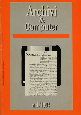 Pubblicazioni di altri editori: &quot;Archivi &amp; Computer&quot;, anno IV, fascicolo 4/1994