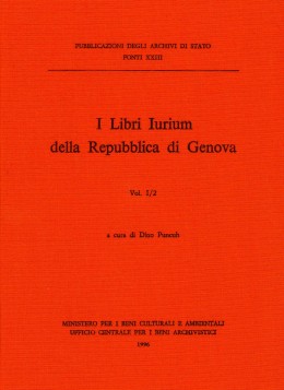 Fonti 23: I Libri Iurium della Repubblica di Genova. Vol. I/2