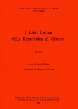Fonti 29: I Libri Iurium della Repubblica di Genova. Vol. I/6