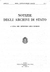 &quot;Notizie degli Archivi di Stato &quot;, Ministero dell&#039;Interno, anno II, n. 1, 2, 3, 4, Roma, 1942