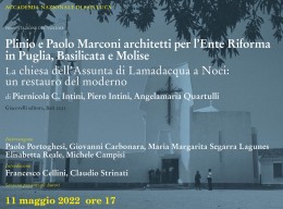 Roma, 11 maggio 2022 | Presentazione | Plinio e Paolo Marconi architetti per l&#039;Ente Riforma in Puglia, Basilicata e Molise