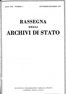 Rassegna degli Archivi di Stato, anno XVII, n. 3, 1957