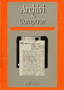  Pubblicazioni di altri editori: &quot;Archivi &amp; Computer&quot;, anno IV, fascicolo 2/1994