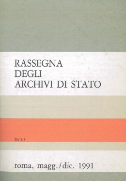 Rassegna degli Archivi di Stato, LI, mag./dic. 1991