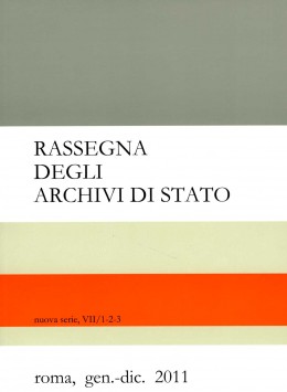 Rassegna degli Archivi di Stato, nuova serie, VII,  2011