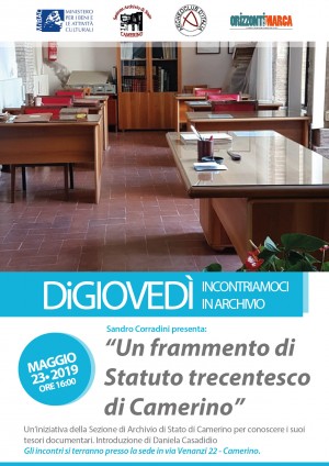 Camerino (MC), 23 maggio 2019 | Un frammento di Statuto trecentesco di Camerino