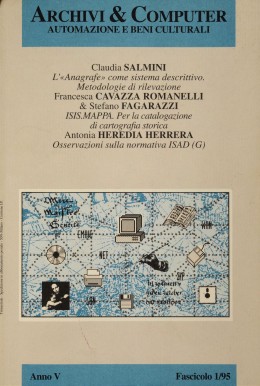  Pubblicazioni di altri editori: &quot;Archivi &amp; Computer&quot;, anno V, fascicolo 1/1995