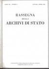 Rassegna degli Archivi di Stato, anno XVI,  n. 1, Roma, 1956